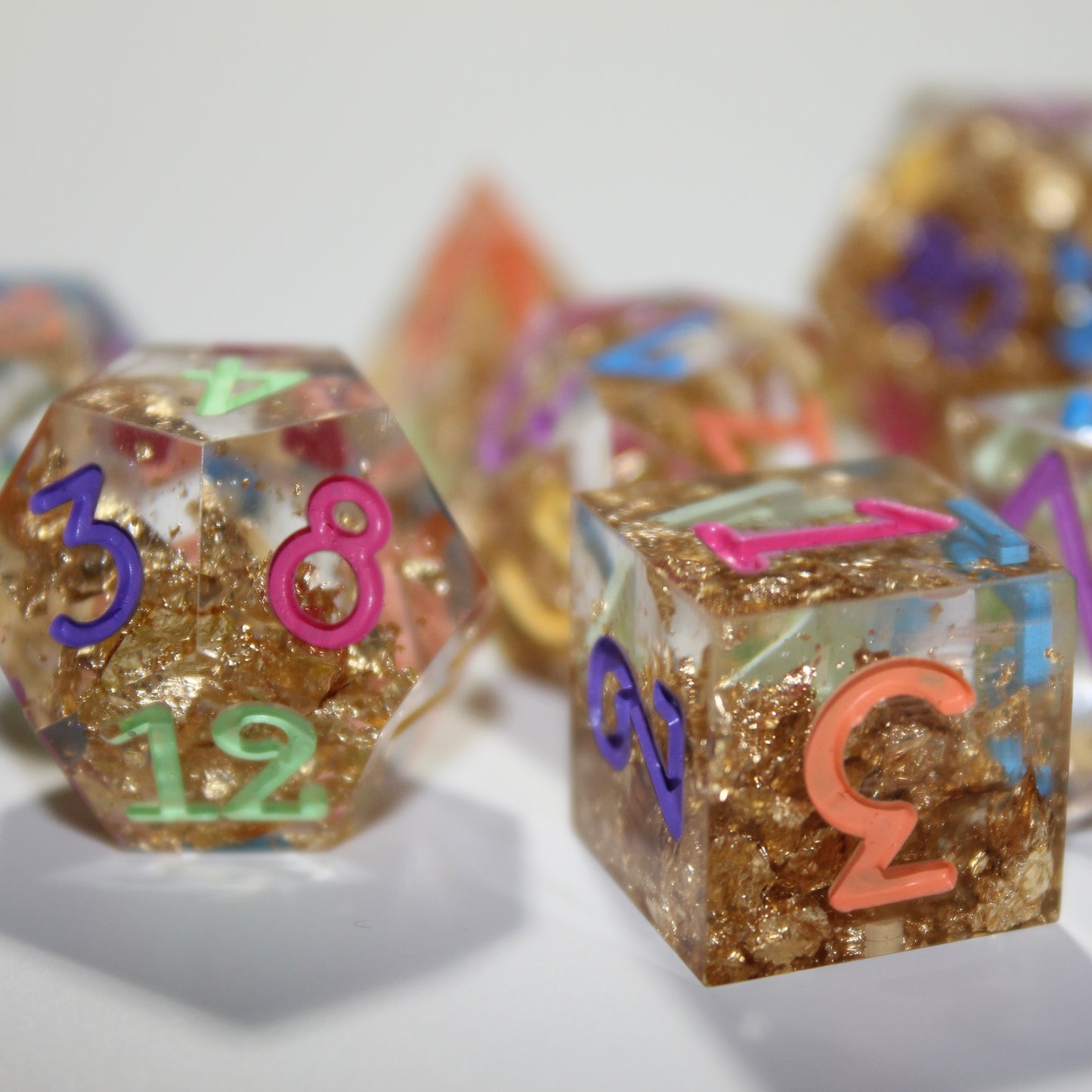 Golden Rainbow Dice