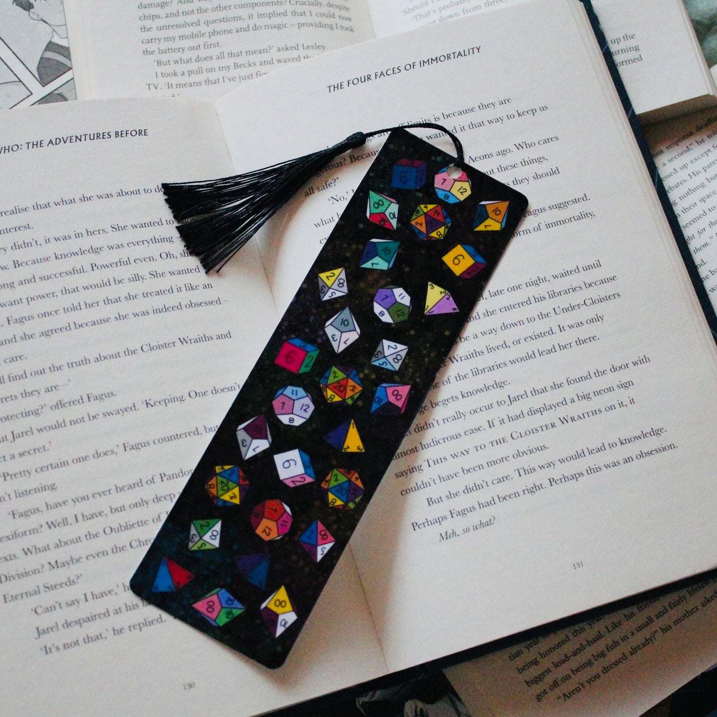 Pride TTRPG Dice Bookmark Dark