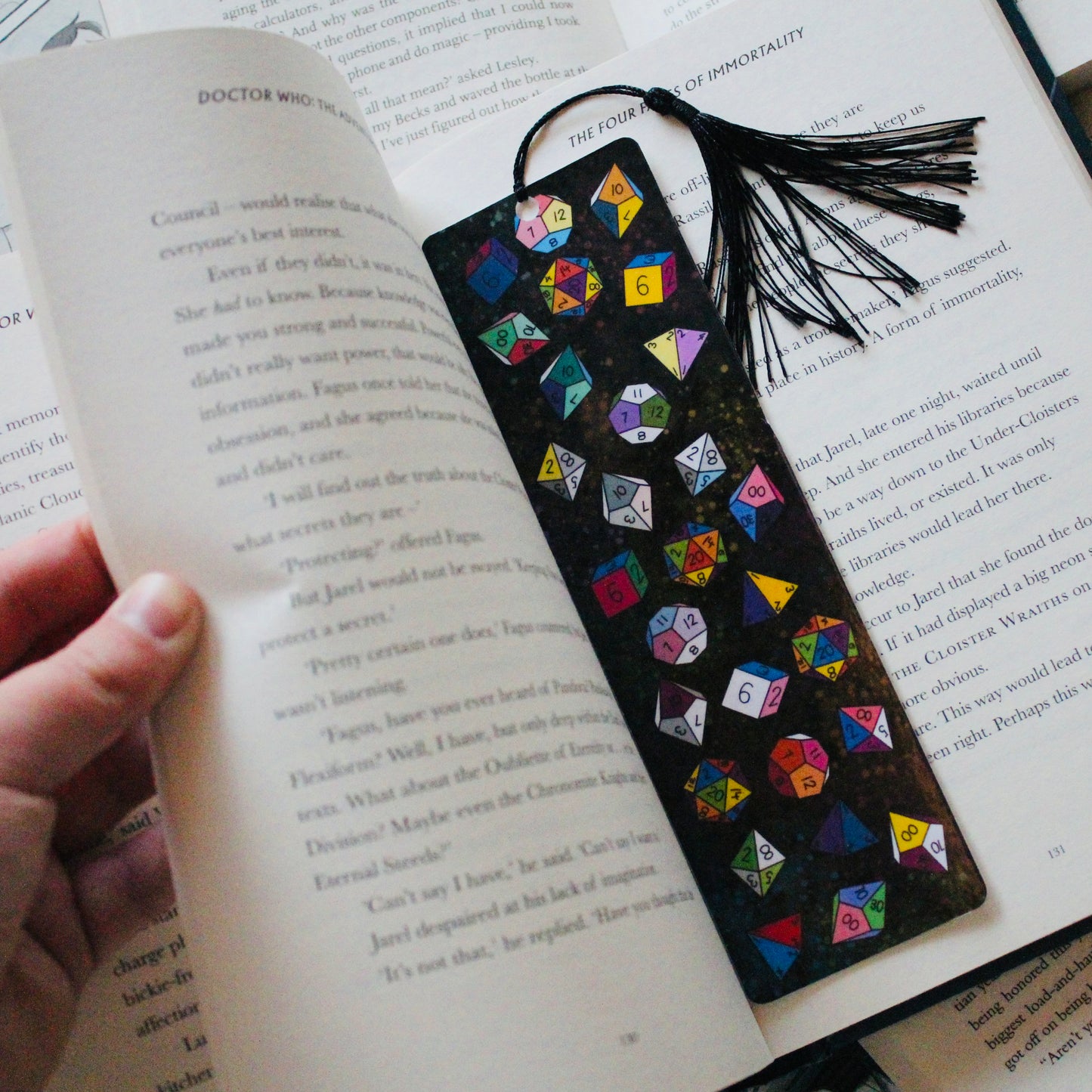 Pride TTRPG Dice Bookmark Dark