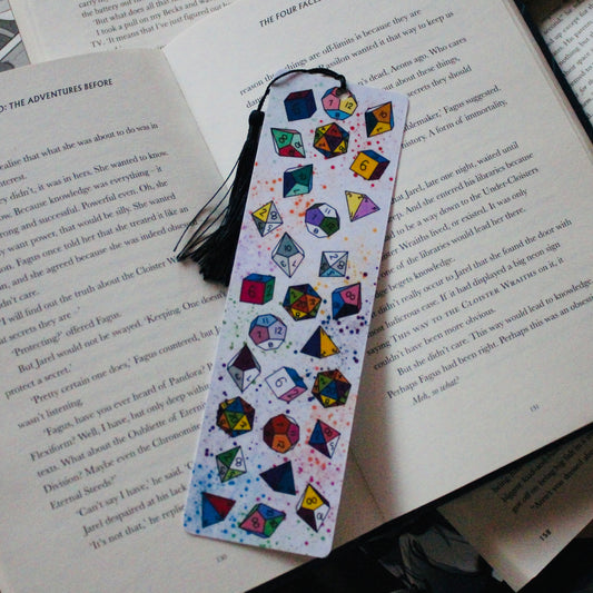 Pride TTRPG Dice Bookmark Light