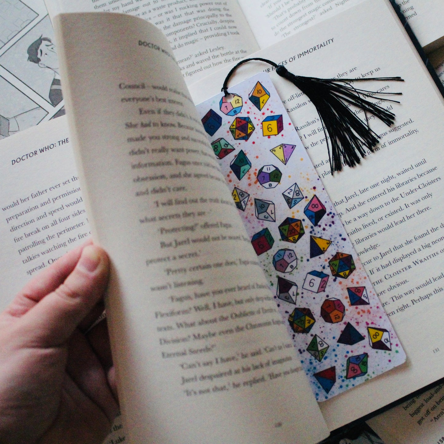 Pride TTRPG Dice Bookmark Light