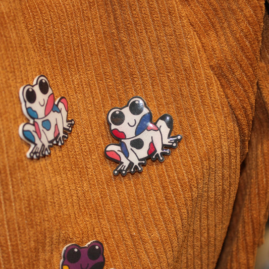 Genderfluid Frog Pin