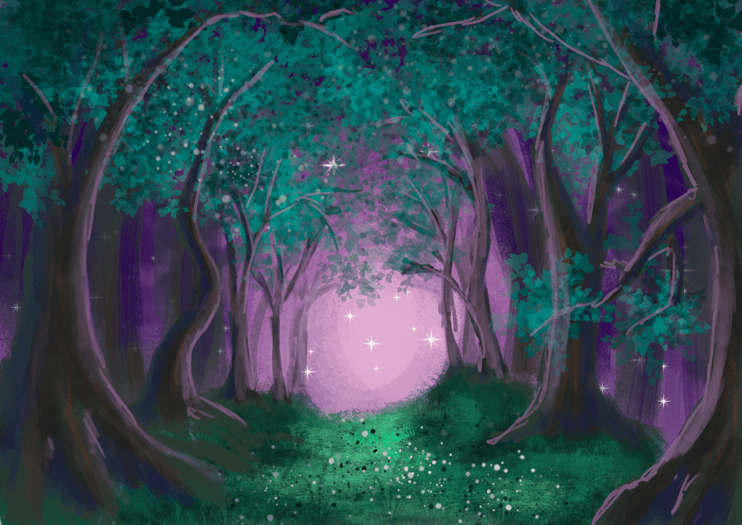Artful and Astral Forest Print