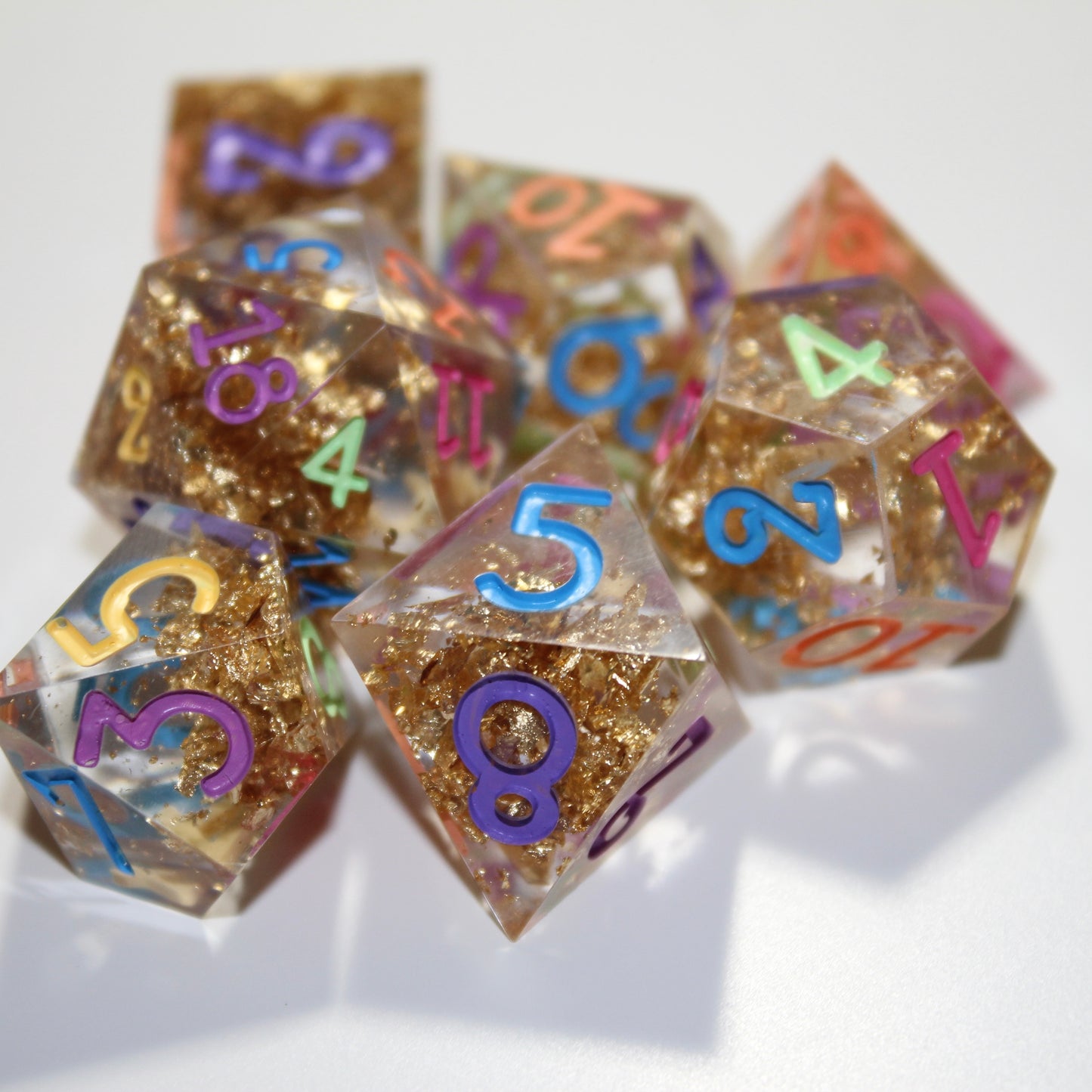 Golden Rainbow Dice