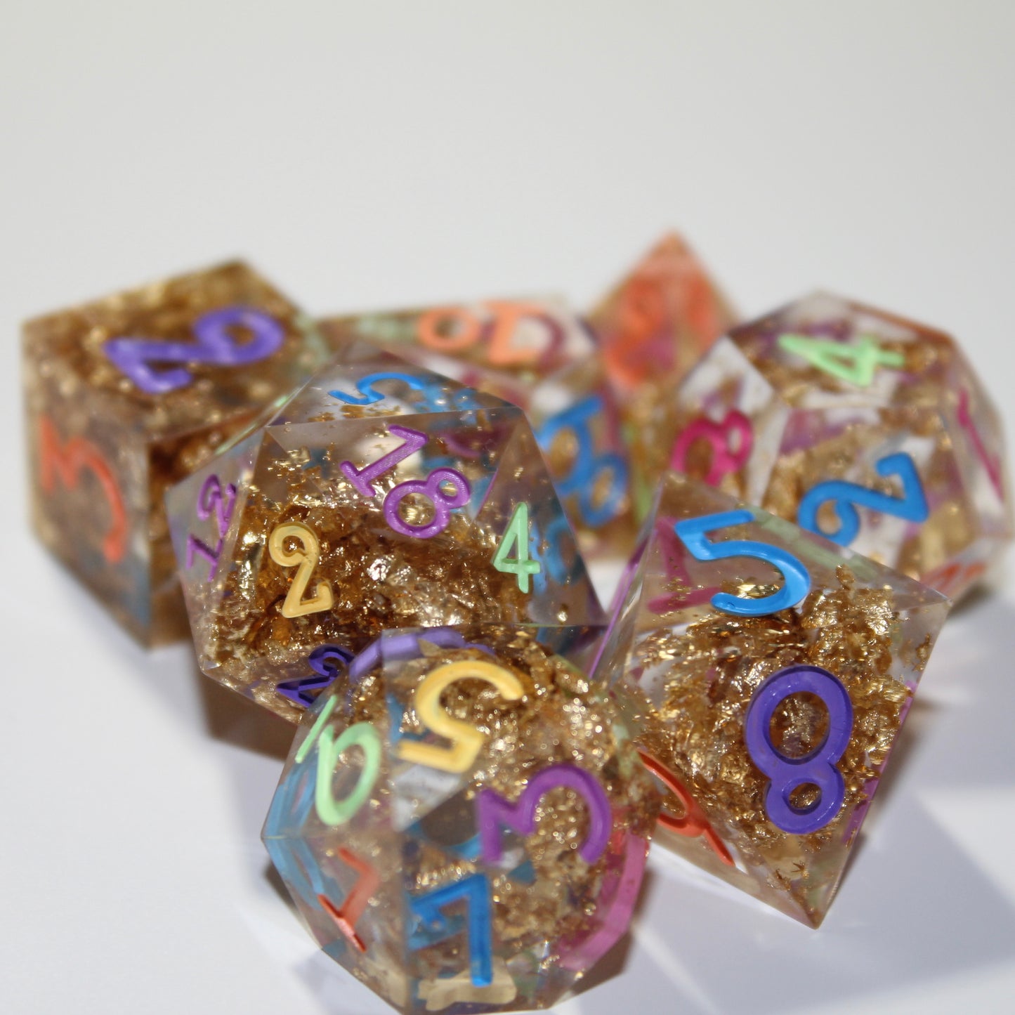 Golden Rainbow Dice