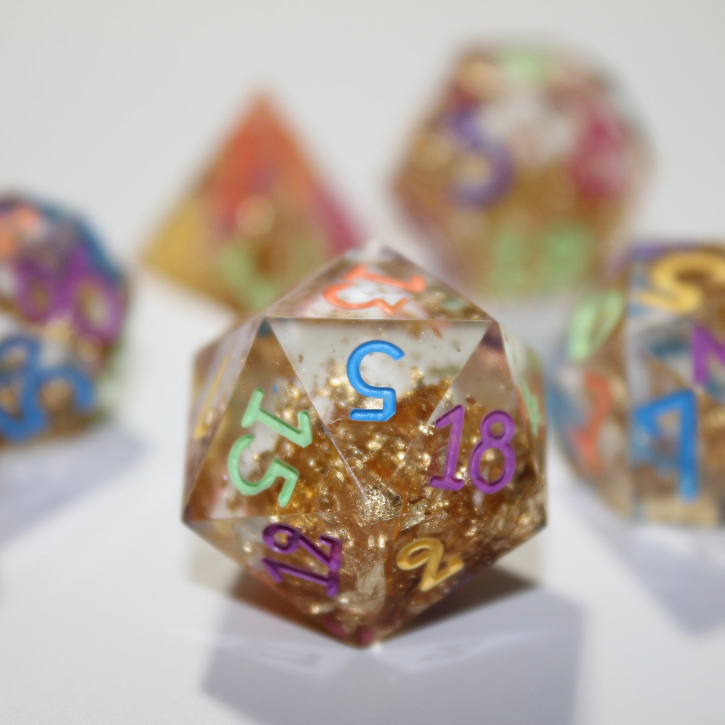 Golden Rainbow Dice