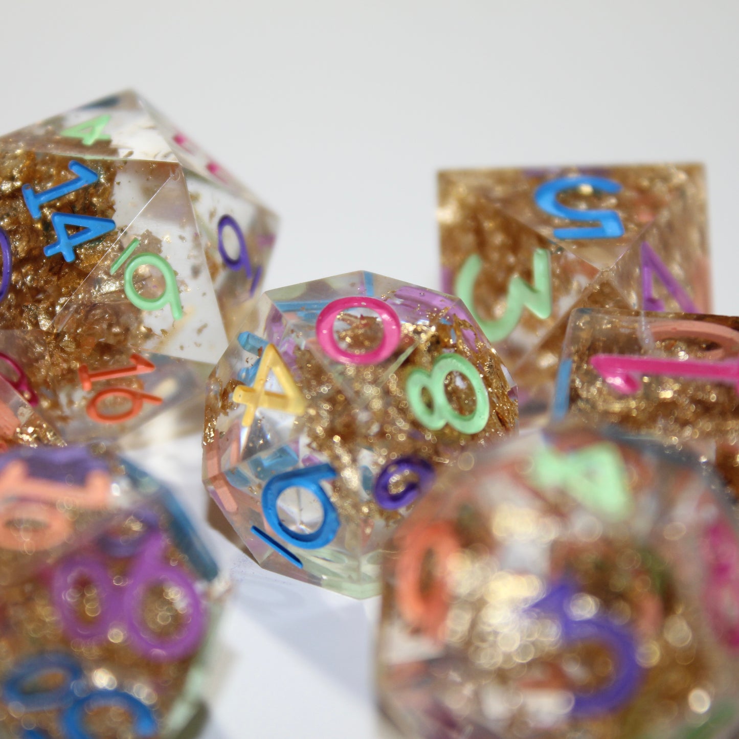 Golden Rainbow Dice