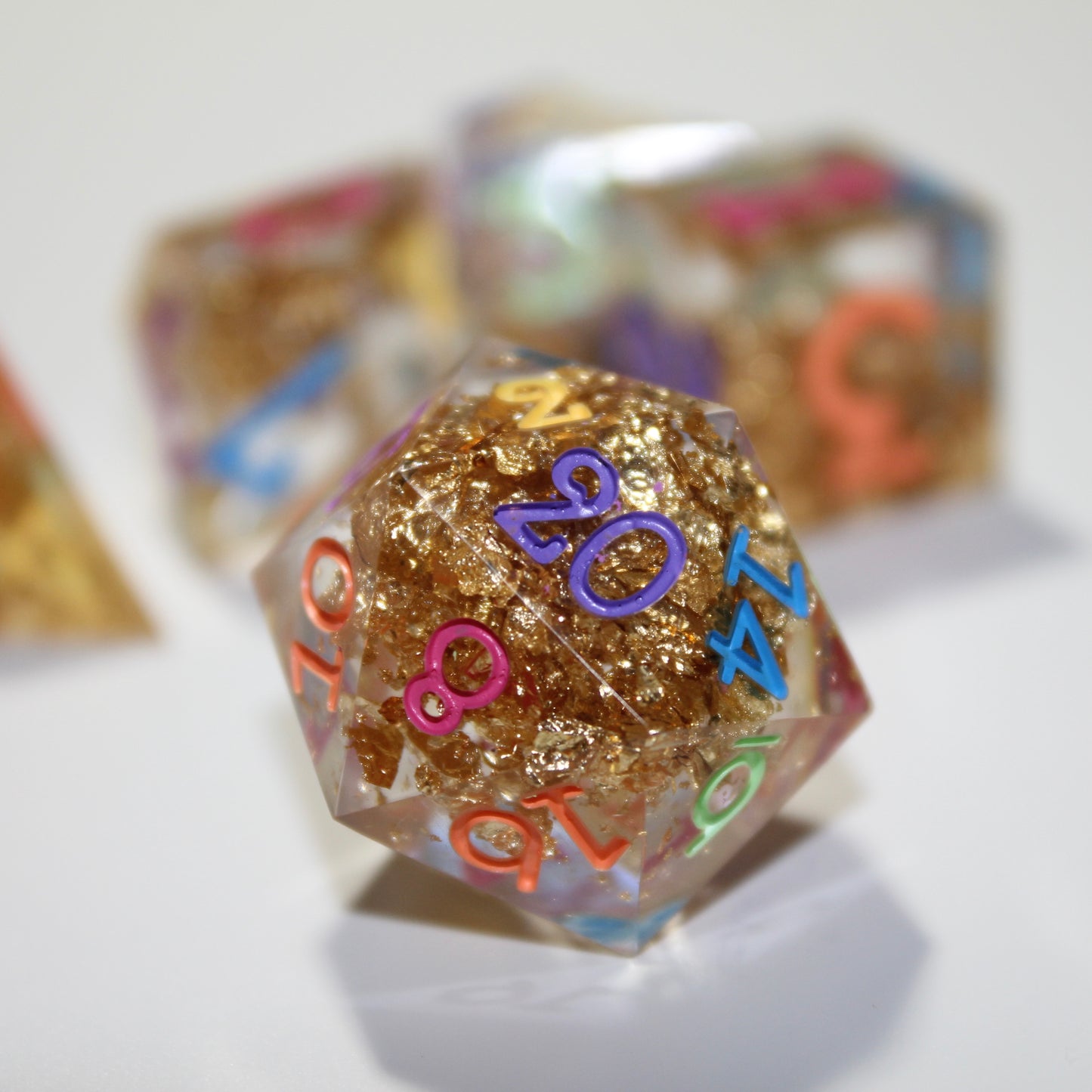 Golden Rainbow Dice