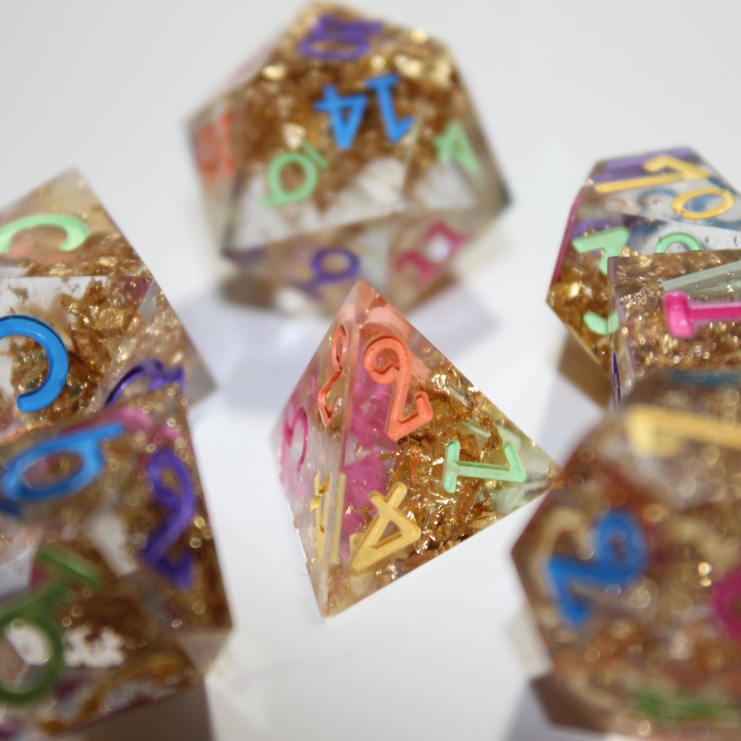 Golden Rainbow Dice