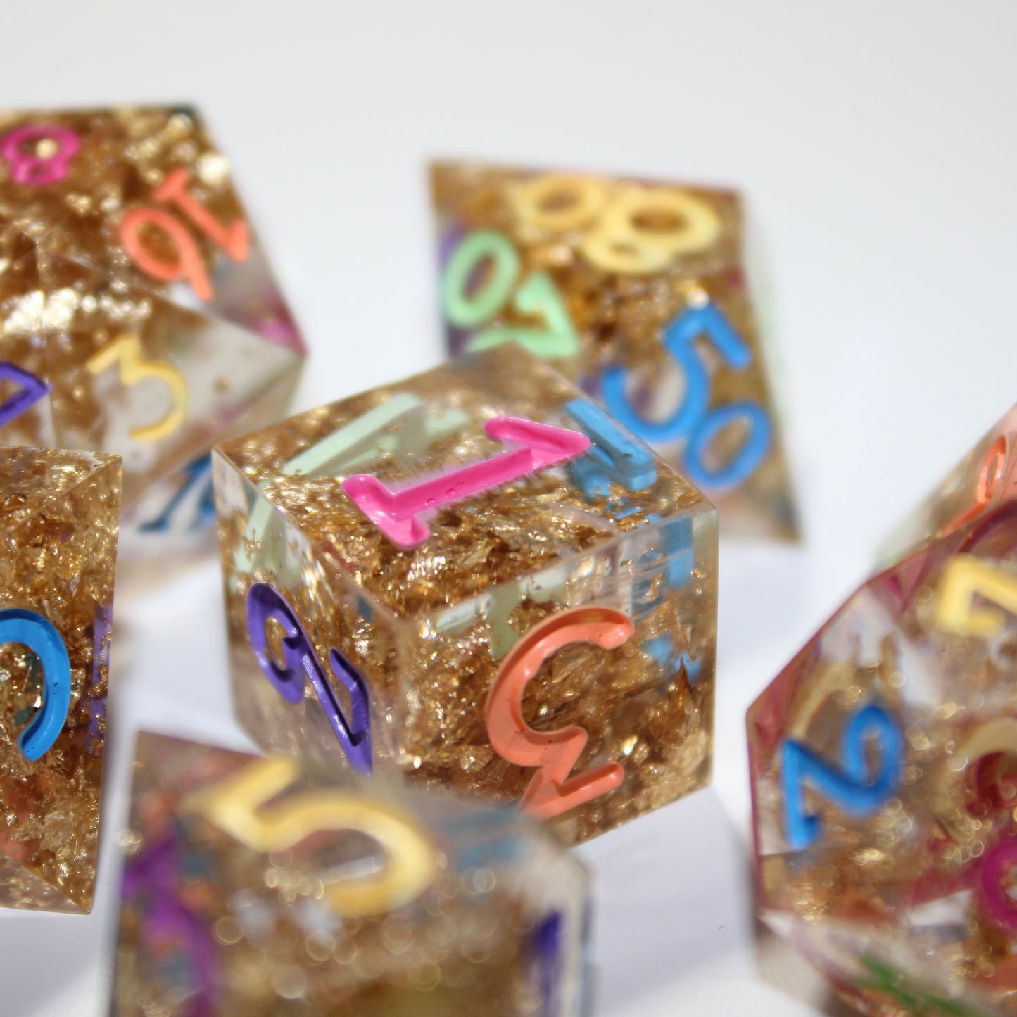 Golden Rainbow Dice