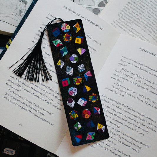 Pride TTRPG Dice Bookmark Dark