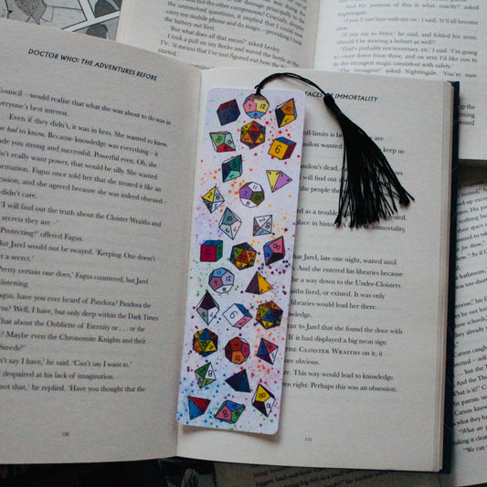 Pride TTRPG Dice Bookmark Light