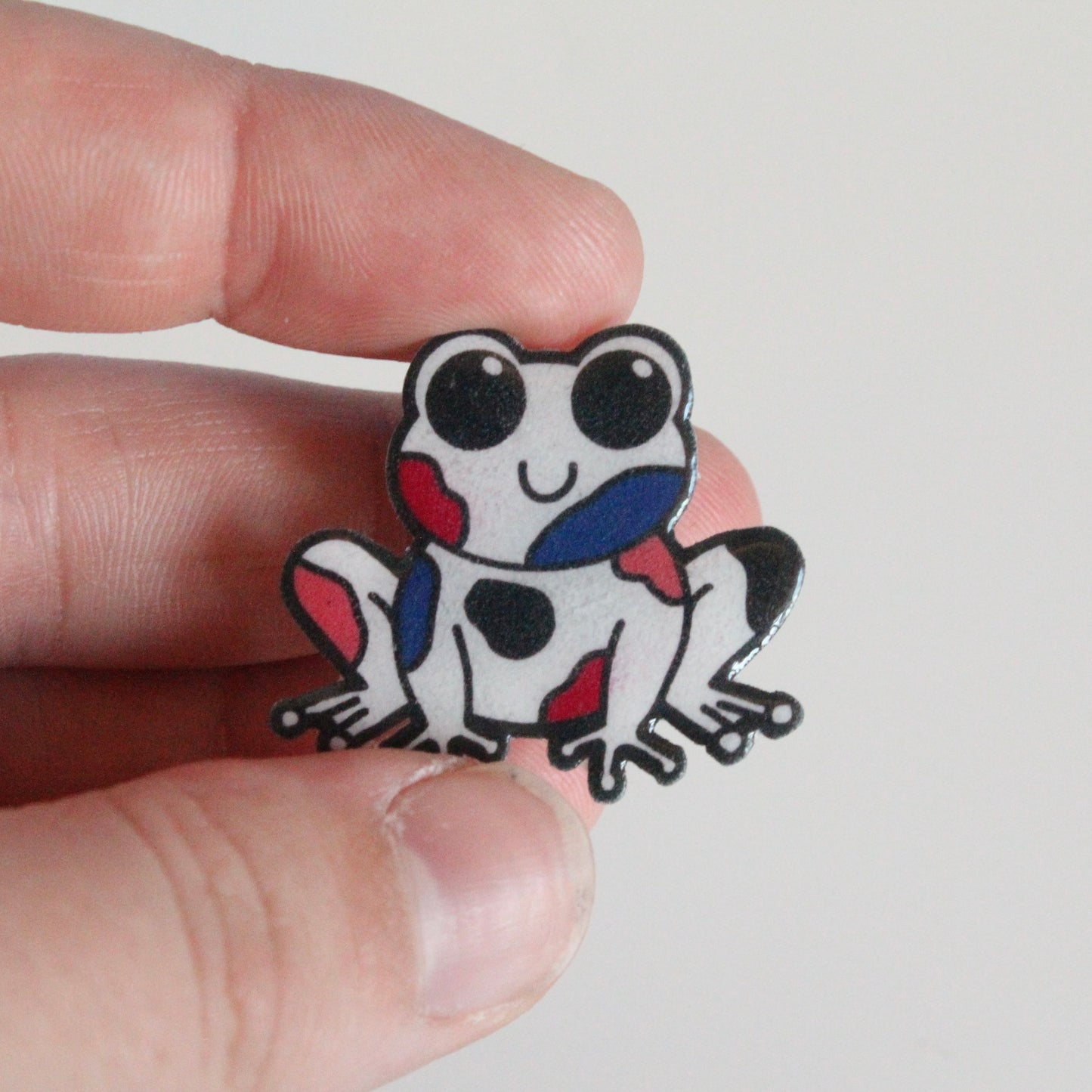 Genderfluid Frog Pin