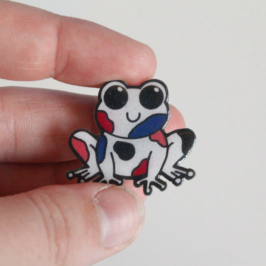 Genderfluid Frog Pin