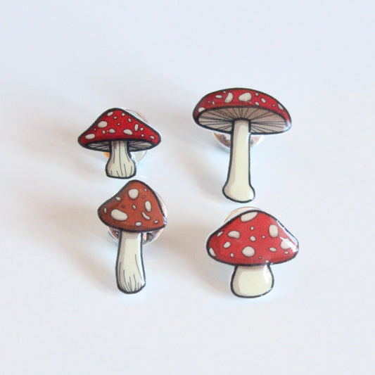 Mini Mushroom Pin Set