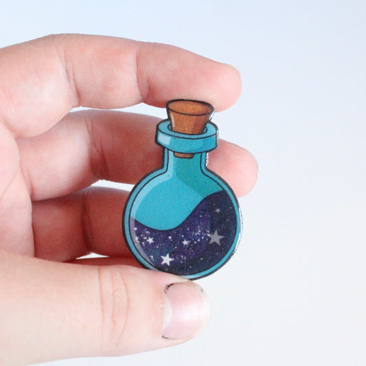 Space Potion Bottle Pin